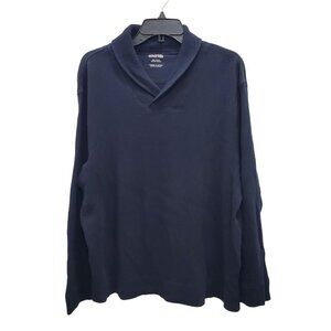 MICHAEL Michael Kors Woman's Dark Navy Thermal Waffle Knit LS Top Plus Size XXL